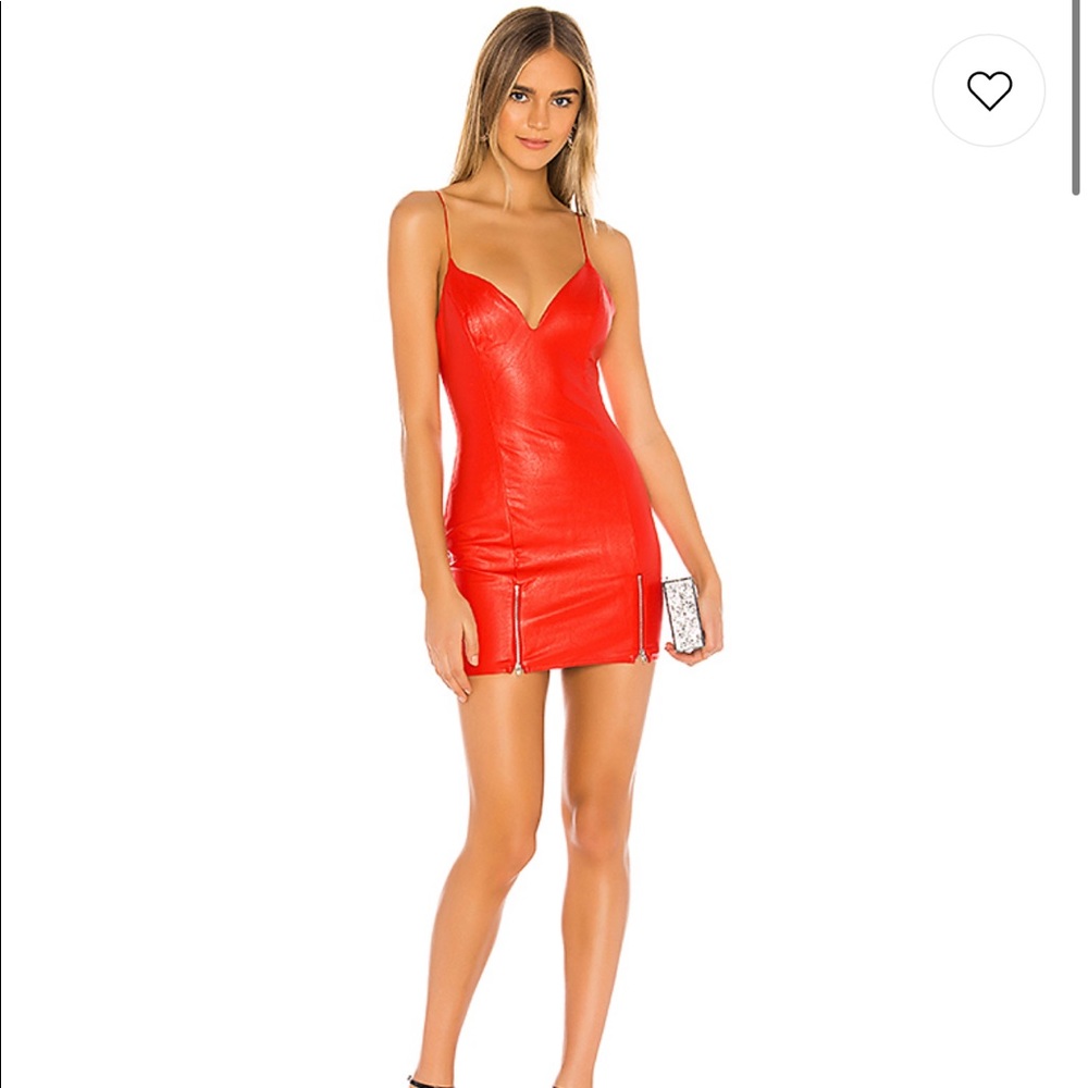 Red Leather Dress NEW WITH TAGS
